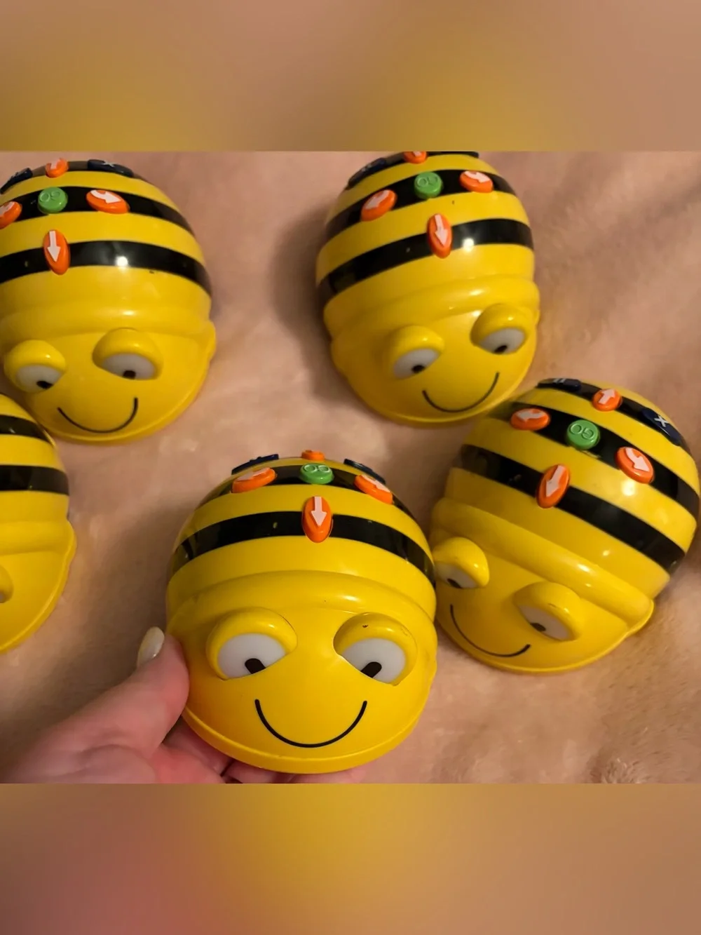 STEM Yellow Bee Bot Coding Robot Toy - Set of 5